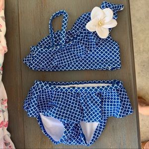 🖤JANIE AND JACK ROYAL BLUE AND WHITE BIKINI🖤